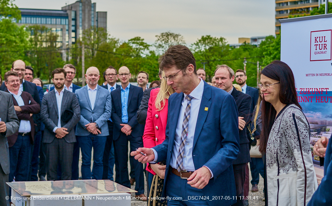 11. Mai 2017 - Grundsteinlegung für die LOGE und dem Kulturquadrat in Neuperlach